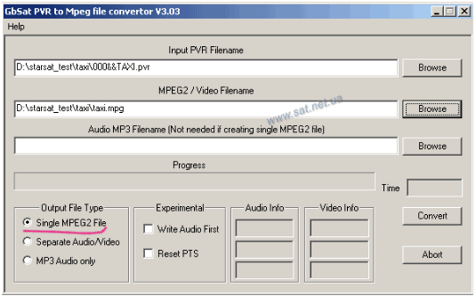 Запись файлов формата *.PVR с ресиверов на компьютер и преобразование в MPEG4 (DivX)