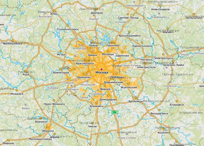 3G/4G/LTE интернет Билайн Билайн 4G зона обслуживания