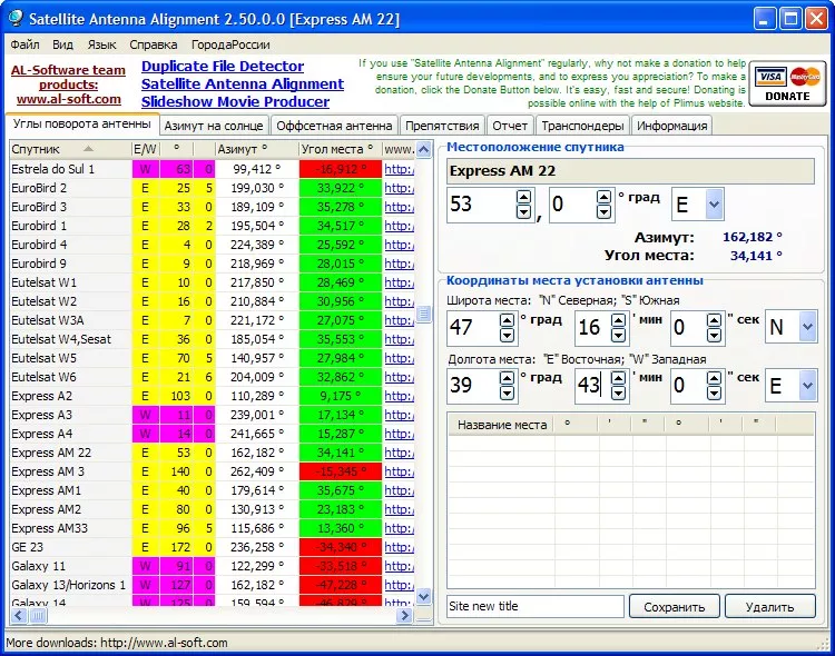 Расчет мультифида